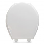 Bemis 7750TDG (White) Hospitality Plastic Round Toilet Seat w/ DuraGuard, Heavy-Duty Bemis